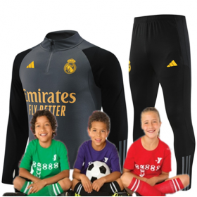 Kid's 23/24 Real Madrid Training Suits Gray